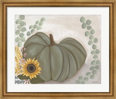 Framed Green Pumpkin Print