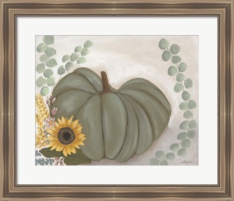 Framed Green Pumpkin Print