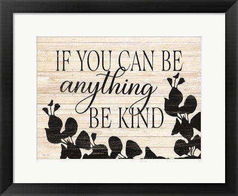 Framed Be Kind Print