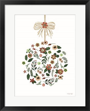 Framed Christmas Ornament II Print