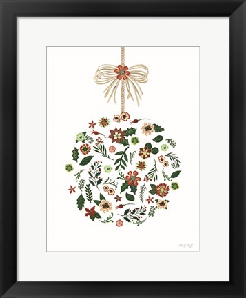 Framed Christmas Ornament II Print