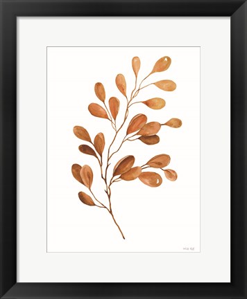 Framed Fall Leaf Stem III Print