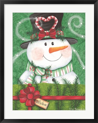 Framed Snowman Gift Print