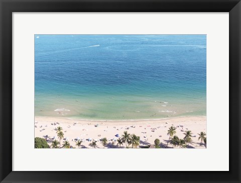 Framed Beach View From Above Print