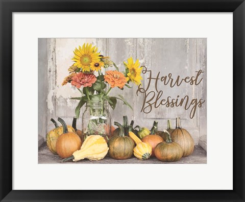 Framed Harvest Blessings Print