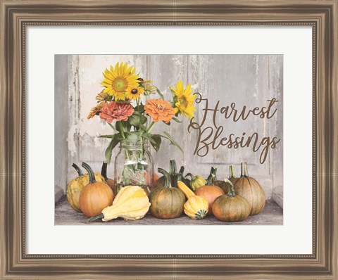 Framed Harvest Blessings Print