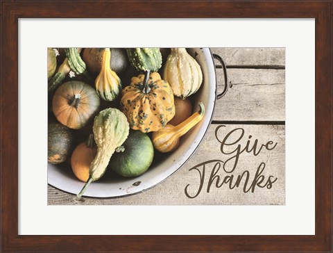 Framed Give Thanks Print