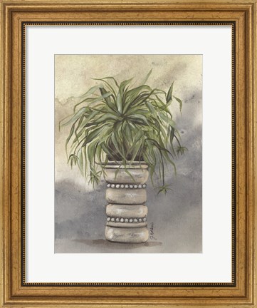 Framed Spider Plant in Pottery Print