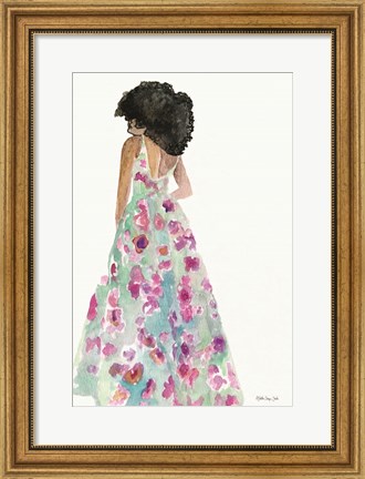 Framed Floral Gown 2 Print