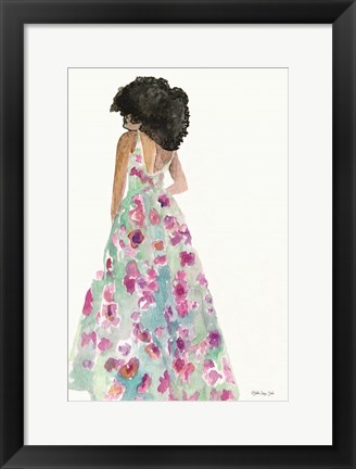 Framed Floral Gown 2 Print