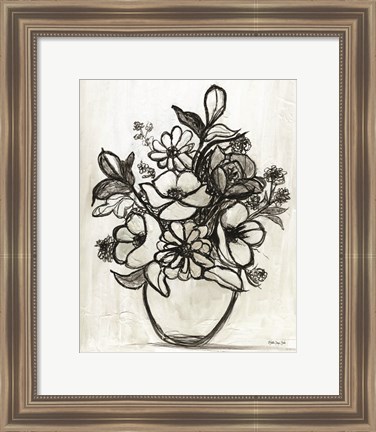 Framed Arrangement in Ink Print