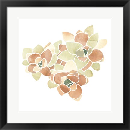 Framed Succulent Cameo VII Print