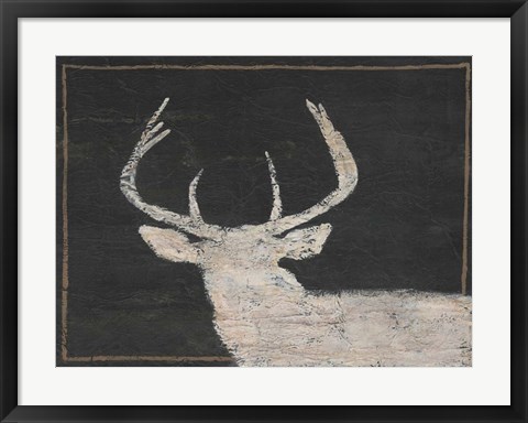 Framed Brow Tine Deer I Print