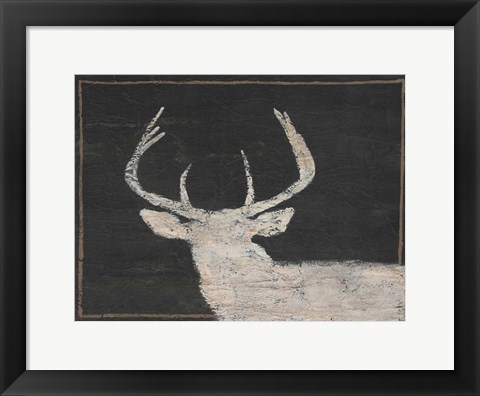 Framed Brow Tine Deer I Print