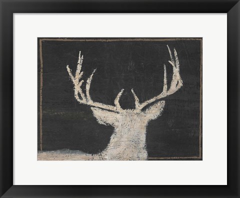 Framed Brow Tine Deer II Print