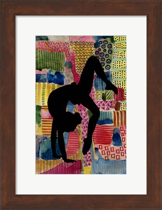 Framed Patchwork Athlete I Print