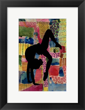 Framed Patchwork Athlete I Print