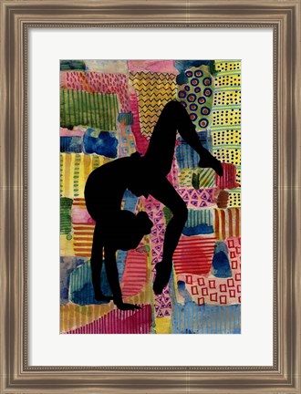 Framed Patchwork Athlete I Print