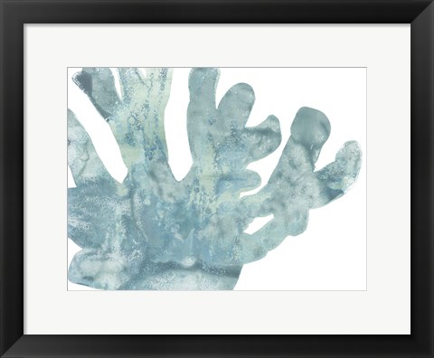 Framed Blue Macro Coral I Print