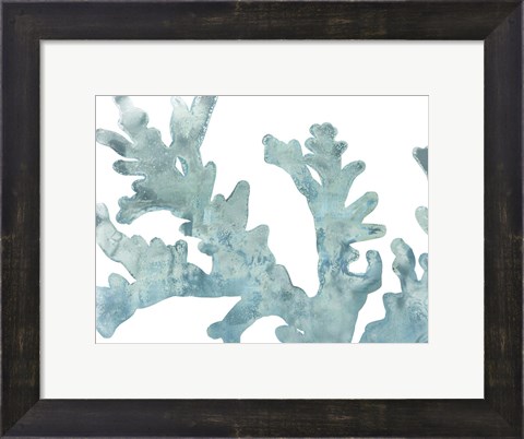 Framed Blue Macro Coral II Print