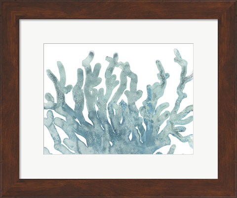 Framed Blue Macro Coral III Print