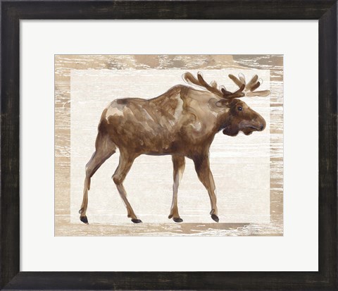 Framed Rustic Barnwood Animals I Print