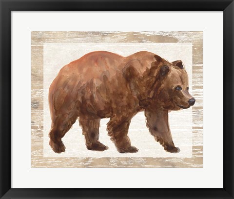 Framed Rustic Barnwood Animals III Print