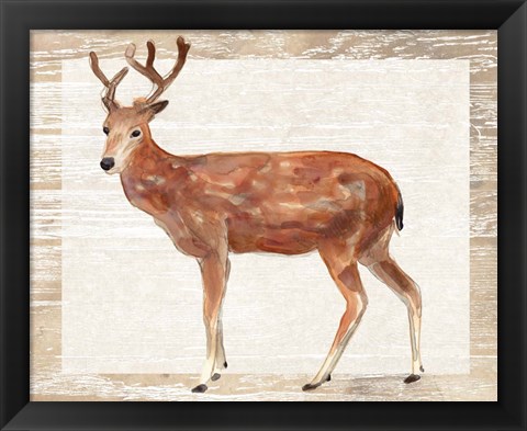 Framed Rustic Barnwood Animals IV Print