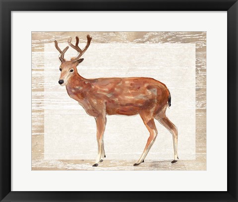 Framed Rustic Barnwood Animals IV Print