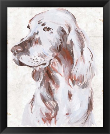 Framed Sitting Dog III Print