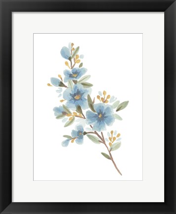 Framed Wildflower Sprig I Print