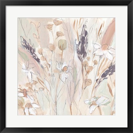 Framed Lavender Flower Field II Print