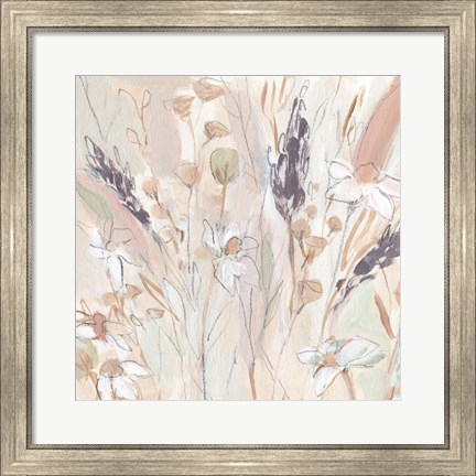 Framed Lavender Flower Field II Print