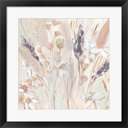 Framed Lavender Flower Field II Print