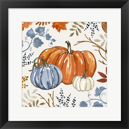 Framed Autumn Pumpkin II Print