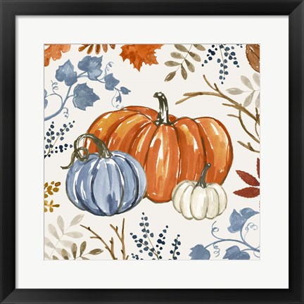 Framed Autumn Pumpkin II Print