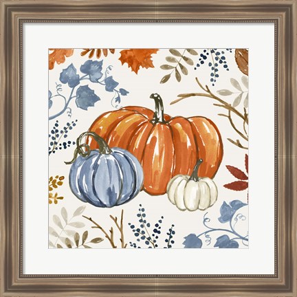 Framed Autumn Pumpkin II Print