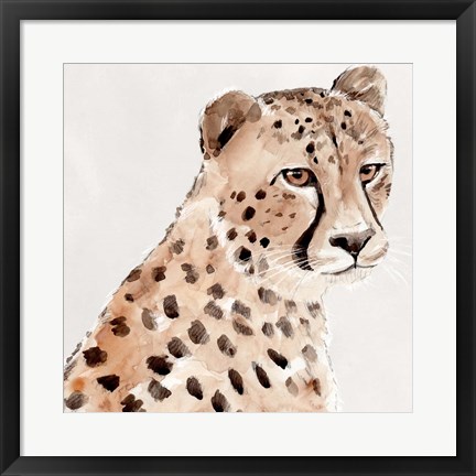 Framed Saharan Cheetah II Print