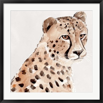 Framed Saharan Cheetah II Print