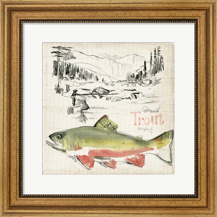 Framed Trout Journal II Print