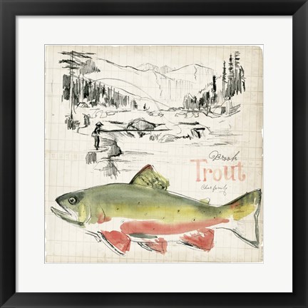 Framed Trout Journal II Print