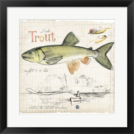 Framed Trout Journal III Print