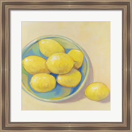 Framed Fruit Bowl Trio I Print