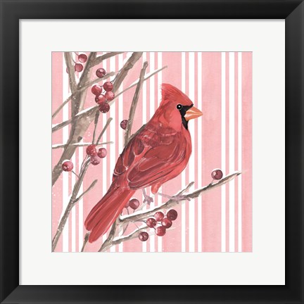 Framed Winter Cardinal II Print