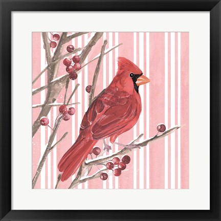 Framed Winter Cardinal II Print