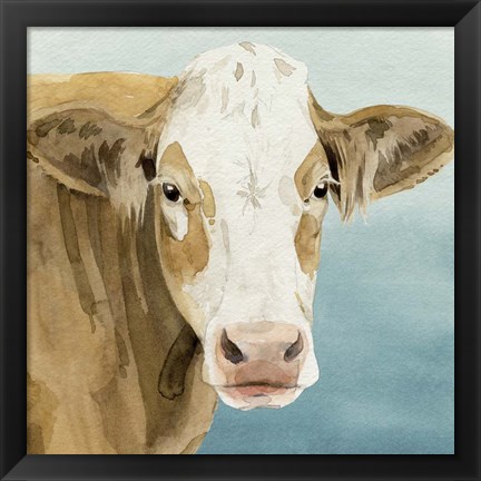 Framed Hereford Stare I Print