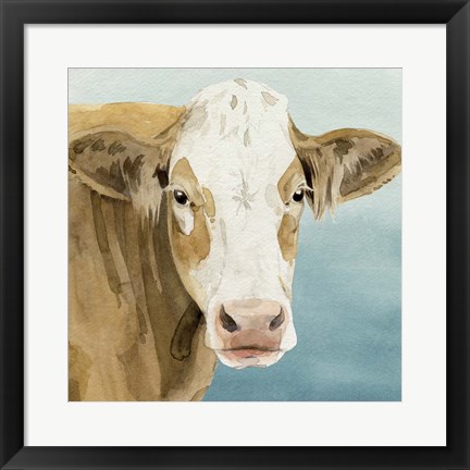 Framed Hereford Stare I Print