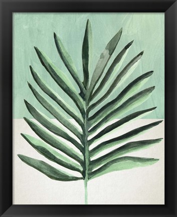 Framed Verging Palm I Print