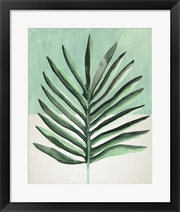 Framed Verging Palm I Print