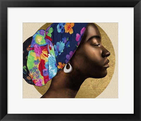 Framed Golden Lady I Print